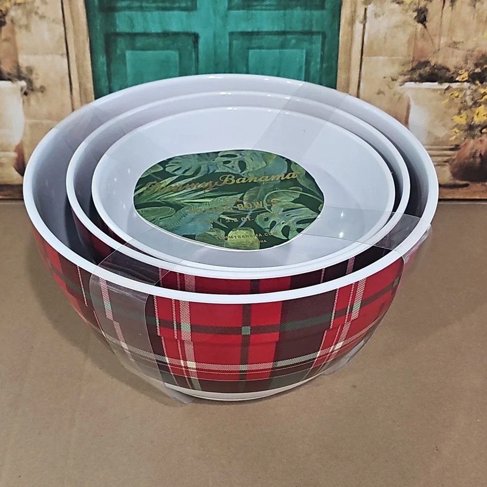 Tommy Bahama Set Of 3 Mixing Bowls 2qt, 3qt, 5qt